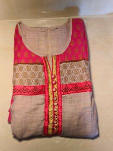 Beautiful Pink &amp; Grey Kurta