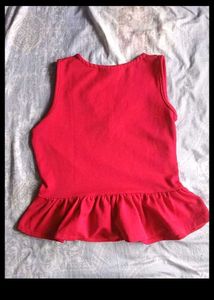 Red Peplum Top🎀🍷🍒🌟