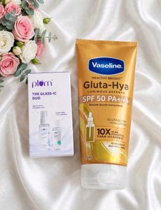 Plum Glass-ic Duo + Vaseline SPF 50 Combo