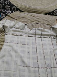 Elegant Off-White Kurta Set with Dupatta