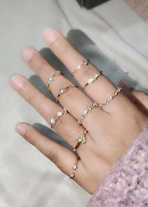 Sparkling Stone Stacking Rings Set❤️