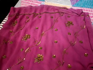 Embroidered Silk Saree