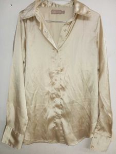 Elegant Satin Button-Up Shirt