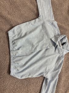 Blue Crop Shirt