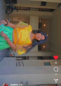 Green Yellow Lehenga Choli