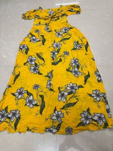 Sunshine Floral Off-the-Shoulder Maxi Dress with B