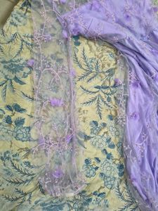 Urbanic savana Elegant Lilac Embroidered Maxi Dres