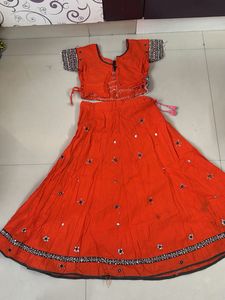 Vibrant Orange Lehenga Choli Set