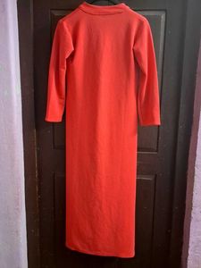 Vibrant Coral Red Kurta