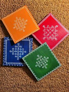Traditional Indian Rangoli Artwork