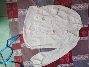 Lightweight Cream Tunic Top