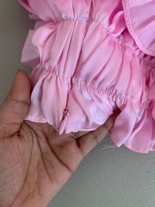 Pink Off-Shoulder Crop Top