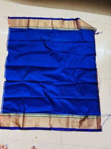Purple Banarsi silk saree with blouse piece
