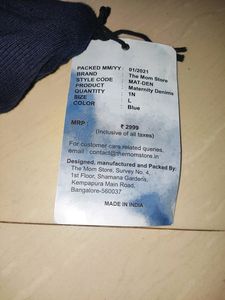 The Mom Store Blue Maternity Denim For Womens Wear