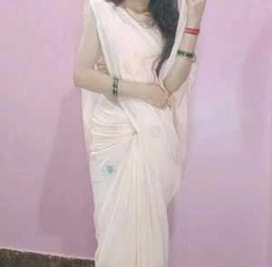 Cream Colour saree