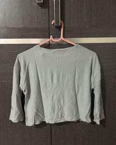 Grey Crop Top | Soft &amp; Comfortable | Size M