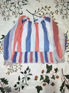 Striped Sheer Top