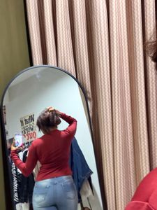 Red Long Sleeve Top