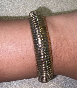 Chic Gold Tone Coil Bracelet