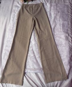 Classic Beige Wide Leg Trousers