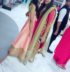 Elegant Pink & Gold Kurta Set