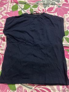 Navy Blue "Fine Line" Graphic T-Shirt