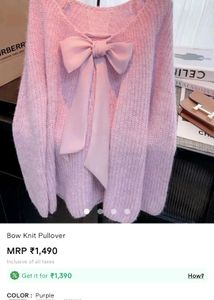 bow knit sweater savana