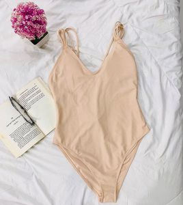 Elegant Peach One-Piece Swimsuit