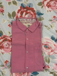 Men's Pink Button-Up Shirt