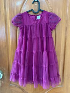 Girls Sparkly Tiered Gown