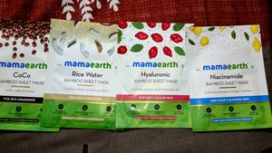 Set Of 4 Mamaearth Bamboo Sheet Mask Set