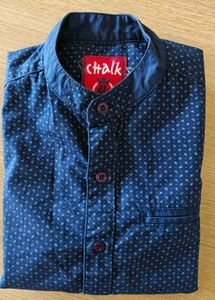 Chalk Blue Patterned Shirt