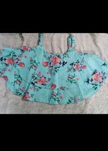 Cute Floral Cold Shoulder Top