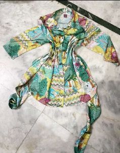 Abstract Tree Print Button-Up &amp; Pants Set