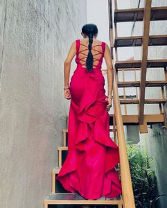 Stunning Fuchsia Mermaid Gown