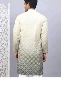 jompers Men's Ombre Pattern Kurta