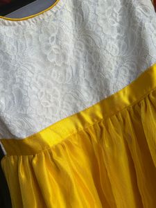 Beautiful Yellow &amp; White Dress