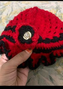 Girls' woolly Dress with cap free
