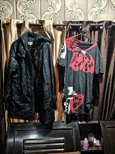 Stylish Black leather jacket and dr