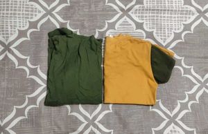 Olive Green Shirt top &amp; tshirt COMBO