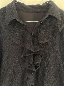 Black Ruffled Blouse