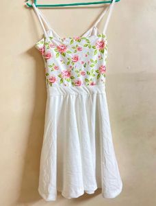 Floral Print Cutout Mini Dress