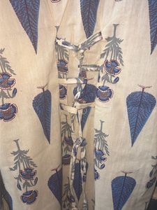 Cream Printed Short Kurti