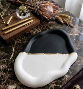 Modern Black &amp; Gold Decorative Tray