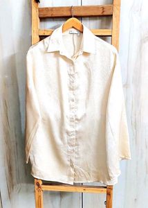 Women's Classic cream Shirt Size-38