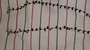Anklet With Black Beads