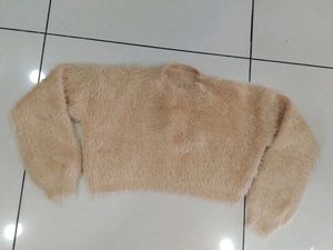 Fuzzy Knit Cropped Sweater