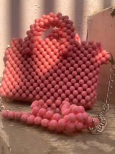 Cute Pink Korean Handbag Or Sling Bag