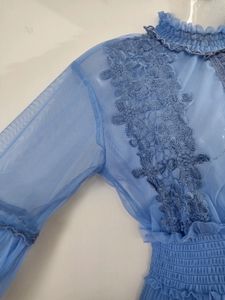 Blue Net Dress ( Women)