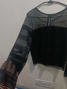 Kazo Sheer Black Top